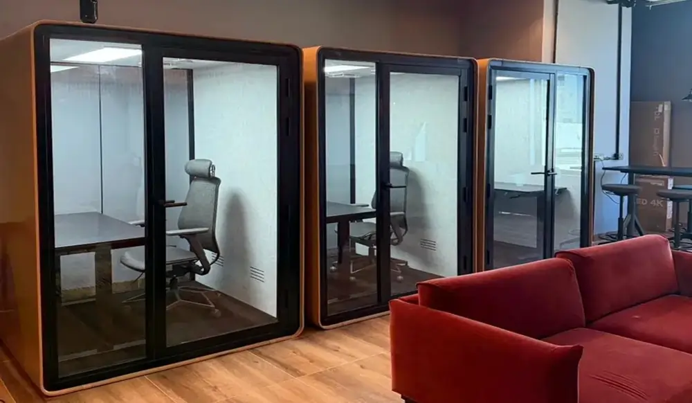 office pods in workplace