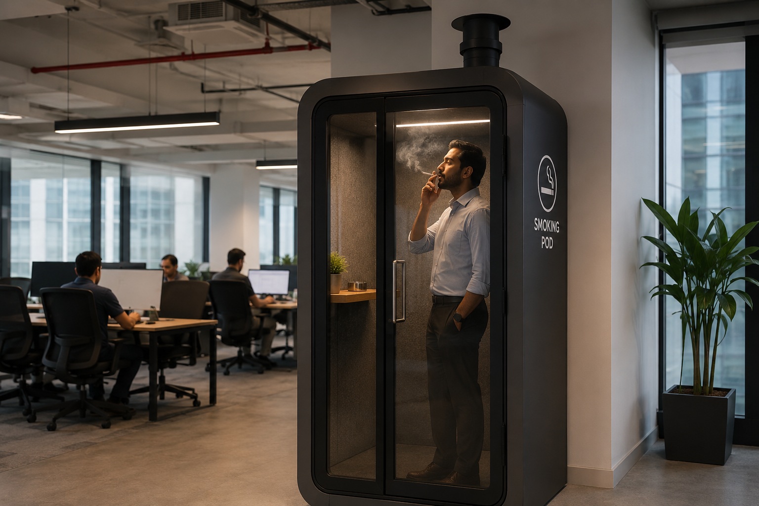 ductless office smoking pods